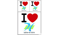 la Saône et Loire (1fois 10cm 2fois 5cm) - Sticker/autocollant