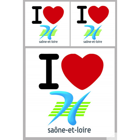 la Saône et Loire (1fois 10cm 2fois 5cm) - Sticker/autocollant
