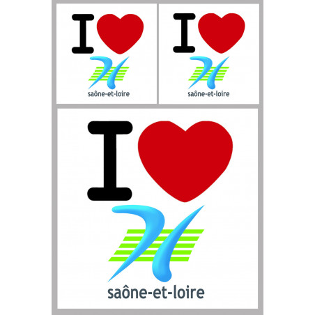 la Saône et Loire (1fois 10cm 2fois 5cm) - Sticker/autocollant
