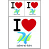 la Saône et Loire (1fois 10cm 2fois 5cm) - Sticker/autocollant
