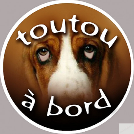 Toutou a bord - 15cm - Sticker/autocollant