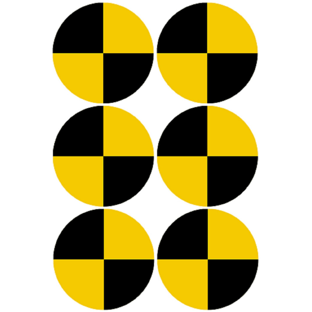 CRASH TEST - 6 stickers de 10cm - Sticker/autocollant