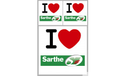 la Sarthe (1fois 10cm 2fois 5cm) - Sticker/autocollant