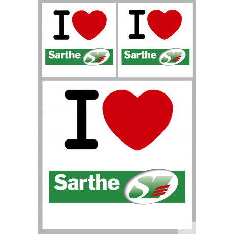 la Sarthe (1fois 10cm 2fois 5cm) - Sticker/autocollant
