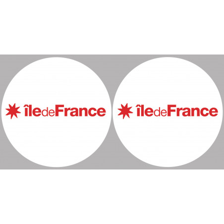 Département 75 l'île de France (2 fois 10cm) - Sticker/autocollant