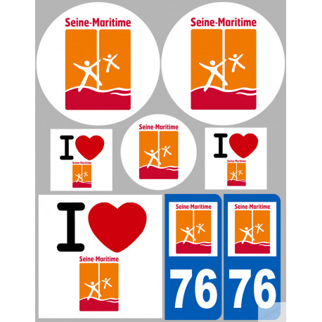 Seine Maritime (8 autocollants variés) - Sticker/autocollant