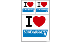 la Seine et Marne (1fois 10cm 2fois 5cm) - Sticker/autocollant