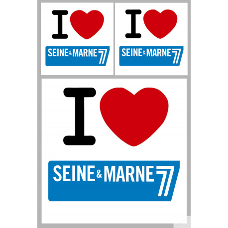 la Seine et Marne (1fois 10cm 2fois 5cm) - Sticker/autocollant