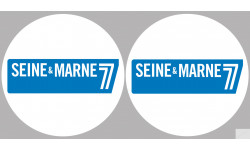 la Seine et Marne (2fois 10cm) - Sticker/autocollant