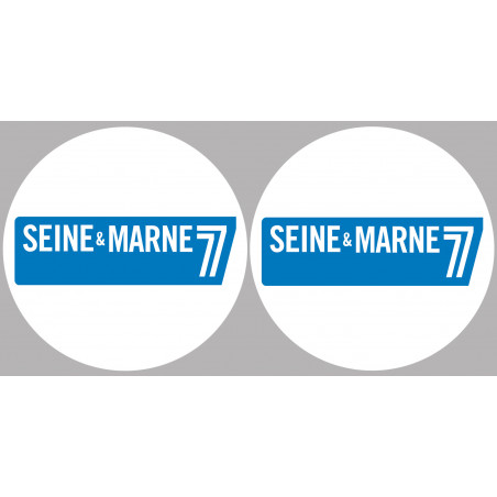 Département 77 la Seine et Marne (2 fois 10cm) - Sticker/autocollant