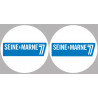 la Seine et Marne (2fois 10cm) - Sticker/autocollant