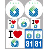 Tarn (8 autocollants variés) - Sticker/autocollant