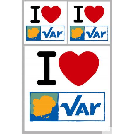 le Var (1fois 10cm 2fois 5cm) - Sticker/autocollant le Var (1fois 10cm 2fois 5cm) - Sticker/autocollant