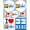 Var (8 autocollants variés) - Sticker/autocollant