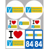 Vaucluse (8 autocollants variés) - Sticker/autocollant