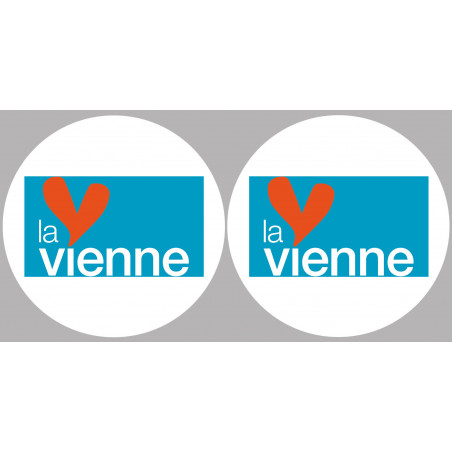 Département 86 la Vienne (2 fois 10cm) - Sticker/autocollant