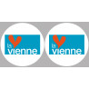 Département 86 la Vienne (2 fois 10cm) - Sticker/autocollant