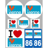 Vienne (8 autocollants variés) - Sticker/autocollant