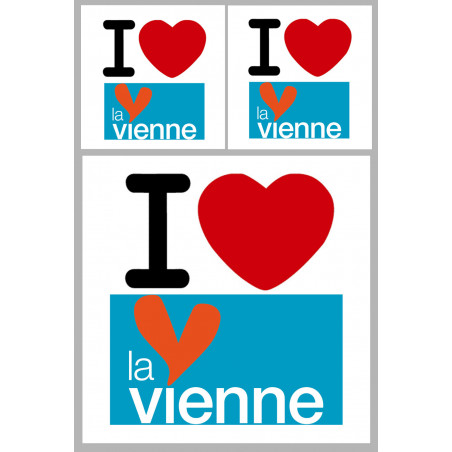 la Vienne (1fois 10cm 2fois 5cm) - Sticker/autocollant