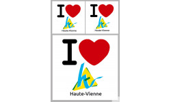 Département 87 la Haute-Vienne (1fois 10cm 2fois 5cm) - Sticker/autocollant