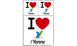l'Yonne (1fois 10cm 2fois 5cm) - Sticker/autocollant