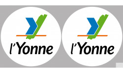 l'Yonne (2fois 10cm) - Sticker/autocollant