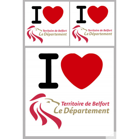 Département 90 Territoire de Belfort (1fois 10cm 2fois 5cm) - Sticker/autocollant