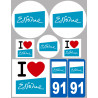 Essonne (8 autocollants variés) - Sticker/autocollant