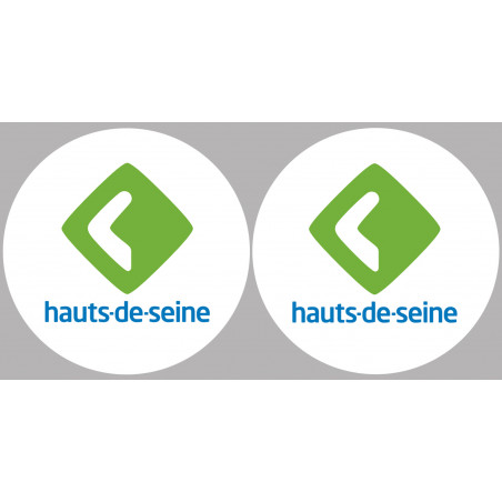 Département 92 les Hauts-de-Seine (2 fois 10cm) - Sticker/autocollant