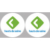 les Hauts-de-Seine (2fois 10cm) - Sticker/autocollant