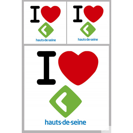 les Hauts-de-Seine (1fois 10cm 2fois 5cm) - Sticker/autocollant les Hauts-de-Seine (1fois 10cm 2fois 5cm) - Sticker/autocollant