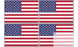 Stickers / autocollants drapeau États-Unis 2