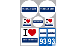 Seine-Saint-Denis (8 autocollants variés) - Sticker/autocollant