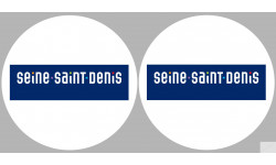 Département 93 la Seine-Saint-Denis (2 fois 10cm) - Sticker/autocollant