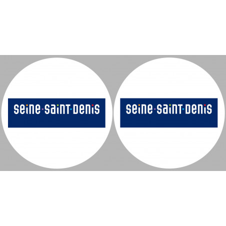 Département 93 la Seine-Saint-Denis (2 fois 10cm) - Sticker/autocollant