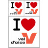 Département 95 le Val d'Oise (1fois 10cm 2fois 5cm) - Sticker/autocollant