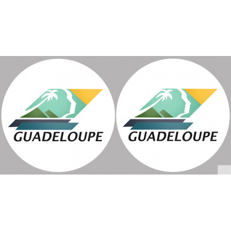 Département 971 la Guadeloupe (2 fois 10cm) - Sticker/autocollant