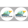 la Guadeloupe (2fois 10cm) - Sticker/autocollant