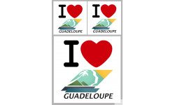 la Guadeloupe (1fois 10cm 2fois 5cm) - Sticker/autocollant