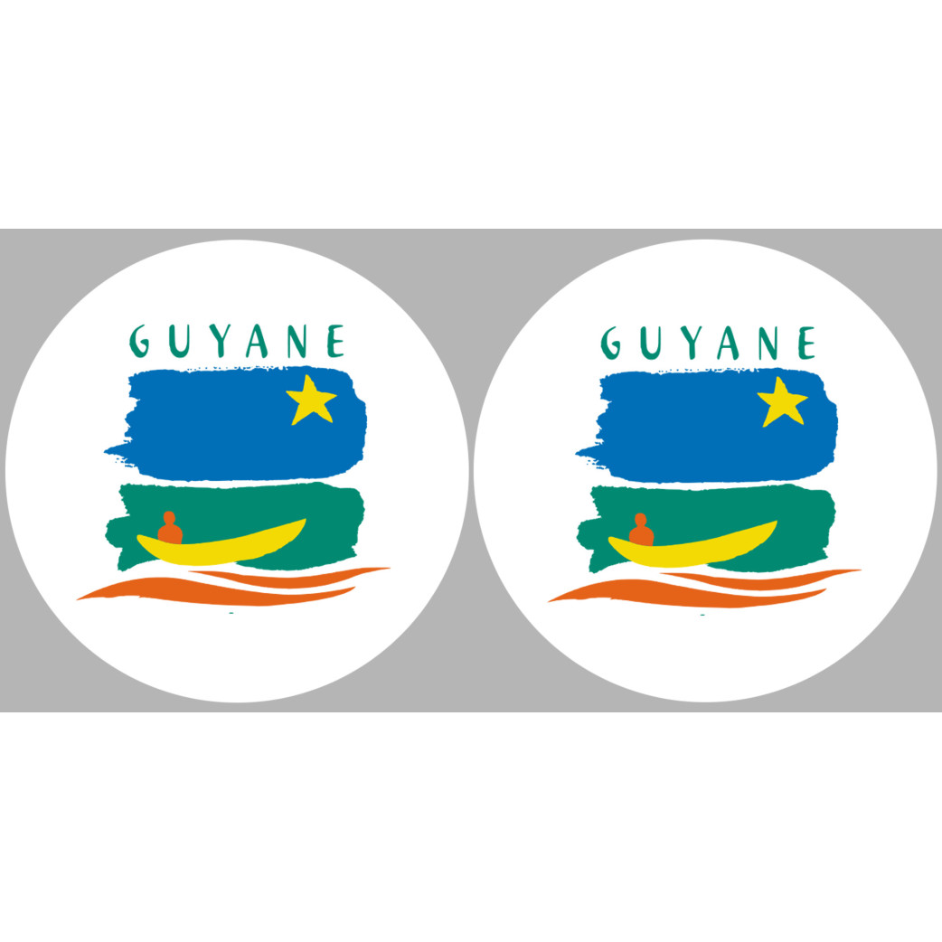 la Guyane (2fois 10cm) - Sticker/autocollant