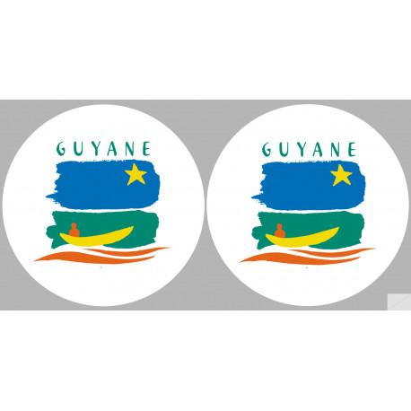 la Guyane (2fois 10cm) - Sticker/autocollant