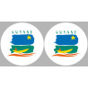 Département 973 la Guyane (2 fois 10cm) - Sticker/autocollant