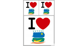 la Guyane (1fois 10cm 2fois 5cm) - Sticker/autocollant