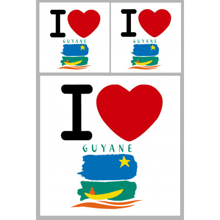Département 973 la Guyane (1fois 10cm 2fois 5cm) - Sticker/autocollant