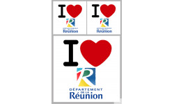 la Réunion (1fois 10cm 2fois 5cm) - Sticker/autocollant