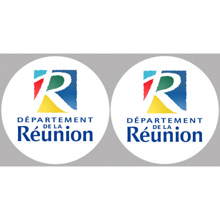 la Réunion (2fois 10cm) - Sticker/autocollant
