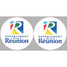 la Réunion (2fois 10cm) - Sticker/autocollant