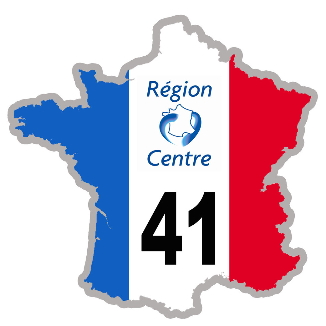 FRANCE 41 région Centre (10x10cm) - Sticker/autocollant