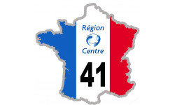 FRANCE 41 région Centre (20x20cm) - Sticker/autocollant