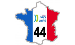 FRANCE 44 région Pays de la Loire (10x10cm) - Sticker/autocollant